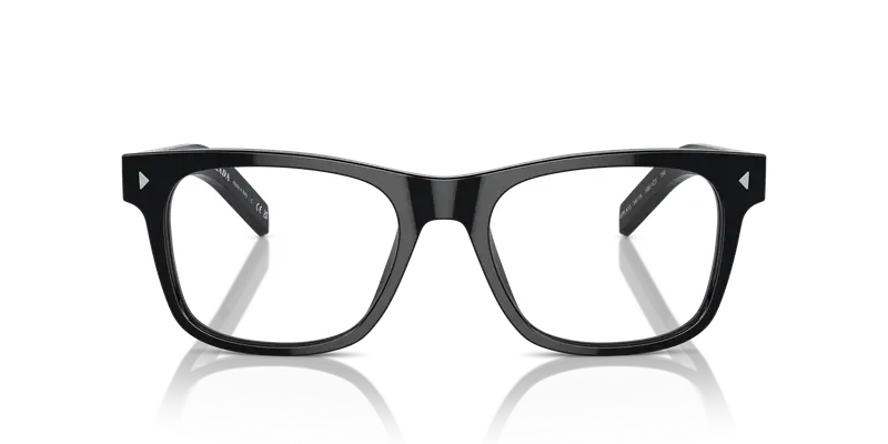 Prada Uomo PR A13V 16K1O1 Montature da vista Acetato Nero Trasparente Pillow Normale miniatura 2