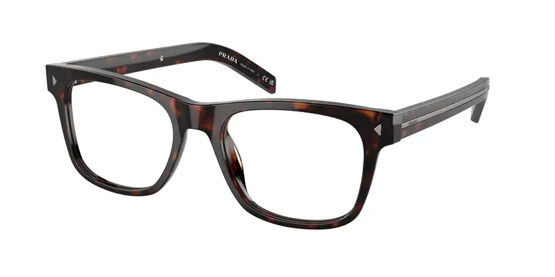 Prada Uomo PR A13V  17N1O1 Montature da vista Acetato Tartaruga Trasparente Pillow Normale