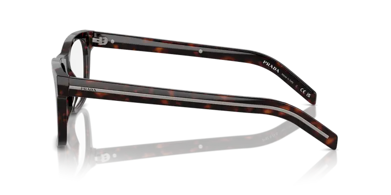 Prada Uomo PR A13V 17N1O1 Montature da vista Acetato Tartaruga Trasparente Pillow Normale miniatura 3