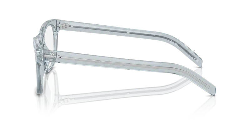 Prada Uomo PR A13V 19T1O1 Montature da vista Acetato Blu Trasparente Pillow Normale miniatura 3