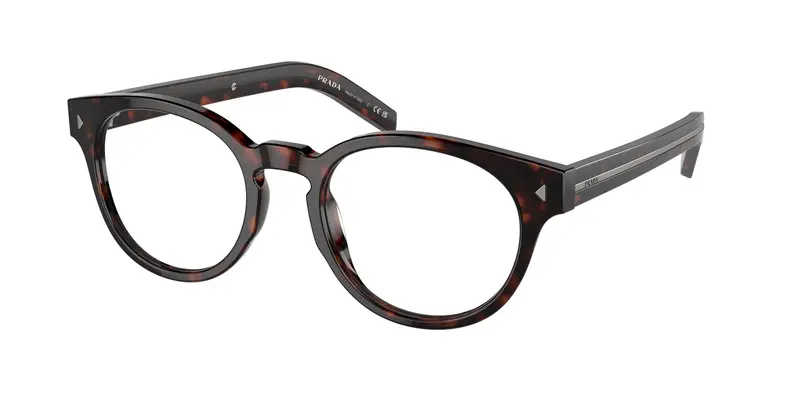 Prada Uomo PR A14V  17N1O1 Montature da vista Acetato Tartaruga Trasparente Pantos Normale