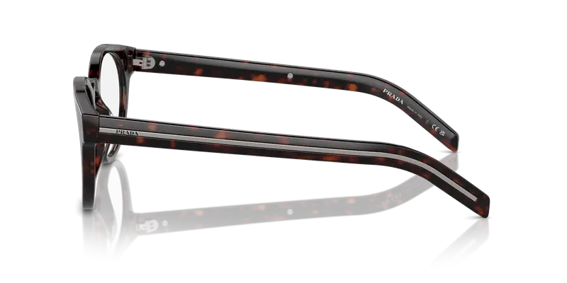 Prada Uomo PR A14V 17N1O1 Montature da vista Acetato Tartaruga Trasparente Pantos Normale miniatura 3