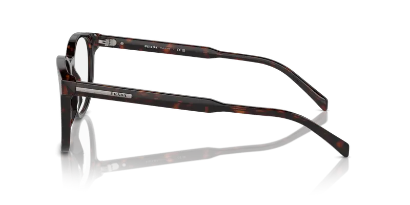 Prada Uomo PR A15V 17N1O1 Montature da vista Acetato Tartaruga Trasparente Pantos Normale miniatura 3