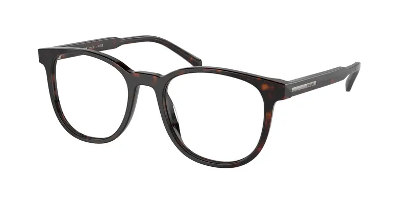 Prada Uomo PR A15V  17N1O1 Montature da vista Acetato Tartaruga Trasparente Pantos Normale