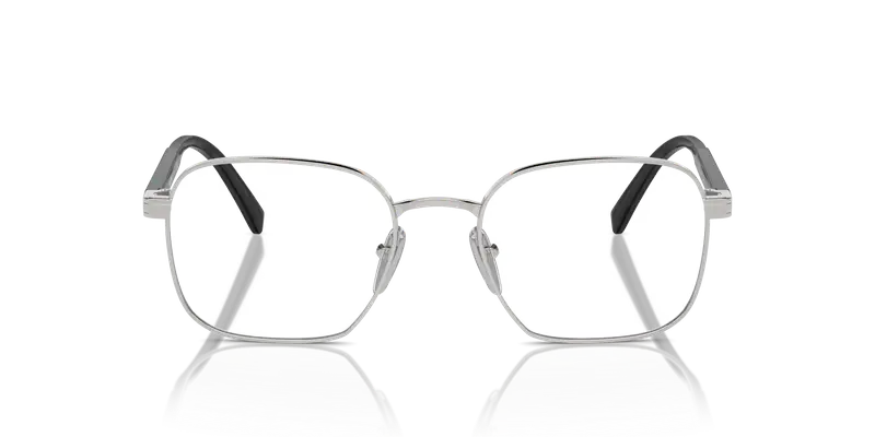 Prada Uomo PR A55V 1BC1O1 Montature da vista Metallo Argento Trasparente Squadrata Normale miniatura 2