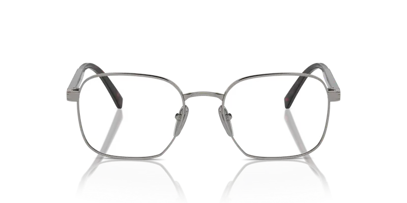 Prada Uomo PR A55V 5AV1O1 Montature da vista Metallo Grigio Trasparente Squadrata Normale miniatura 2