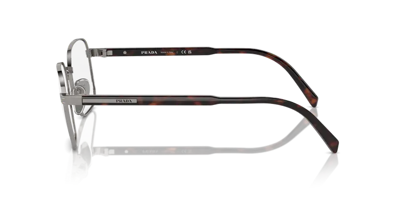 Prada Uomo PR A55V 5AV1O1 Montature da vista Metallo Grigio Trasparente Squadrata Normale miniatura 3