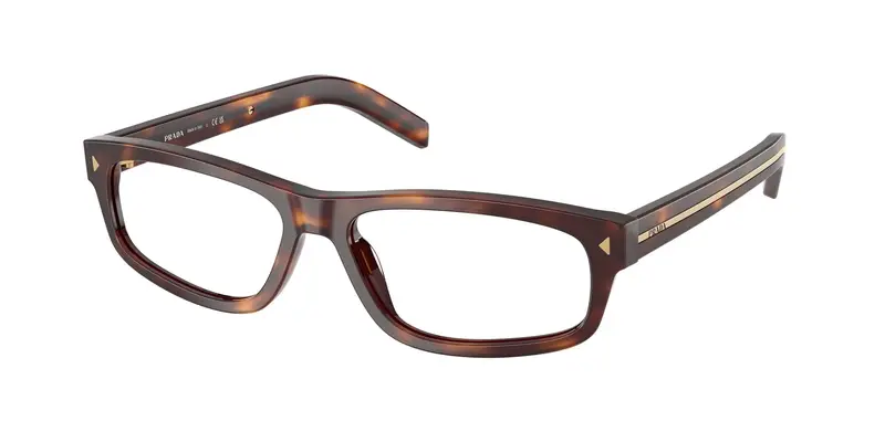 Prada Uomo PR B02V  15W1O1 Montature da vista Acetato Tartaruga Trasparente Squadrata Normale