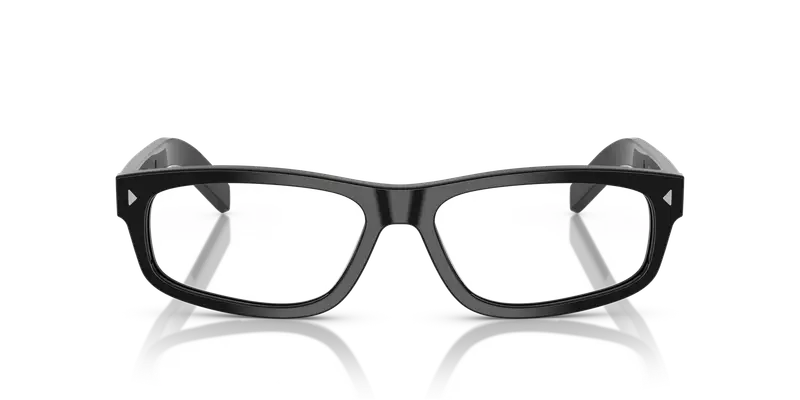 Prada Uomo PR B02V 16K1O1 Montature da vista Acetato Nero Trasparente Squadrata Normale miniatura 2