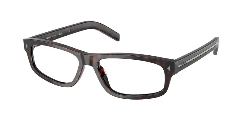 Prada Uomo PR B02V  17N1O1 Montature da vista Acetato Tartaruga Trasparente Squadrata Normale