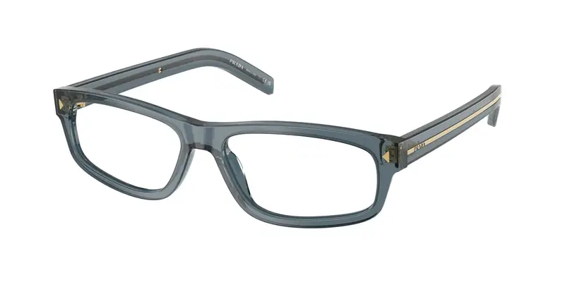 Prada Uomo PR B02V  17T1O1 Montature da vista Acetato Oro Trasparente Squadrata Normale