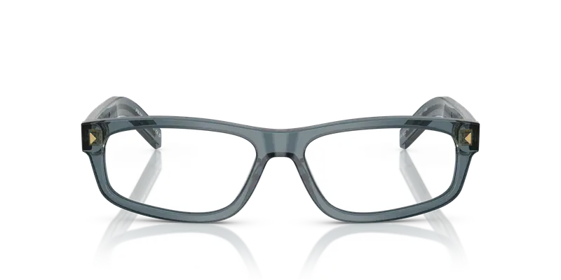 Prada Uomo PR B02V 17T1O1 Montature da vista Acetato Oro Trasparente Squadrata Normale miniatura 2