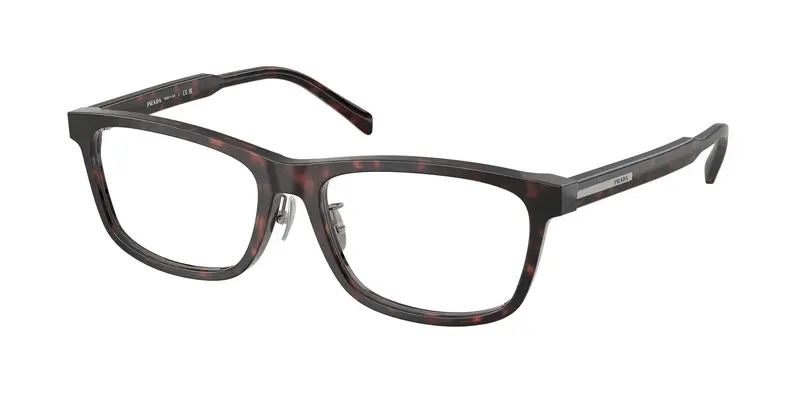Prada Uomo PR B08VD  17N1O1 Montature da vista Acetato Tartaruga Trasparente Squadrata Normale
