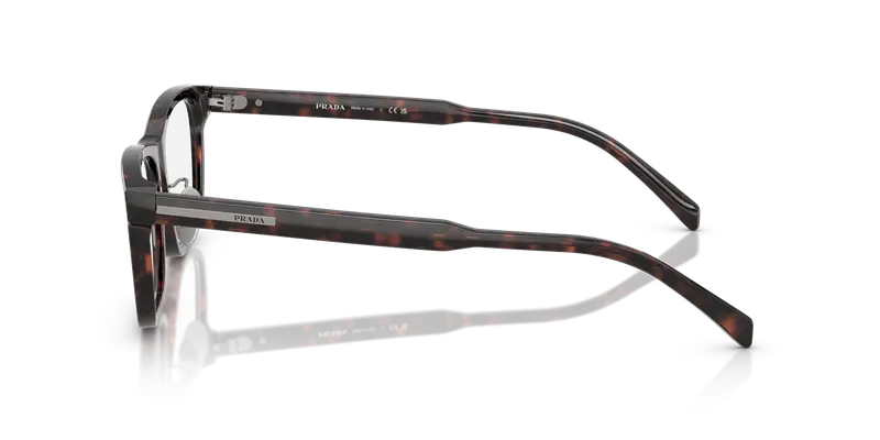 Prada Uomo PR B08VD 17N1O1 Montature da vista Acetato Tartaruga Trasparente Squadrata Normale miniatura 3