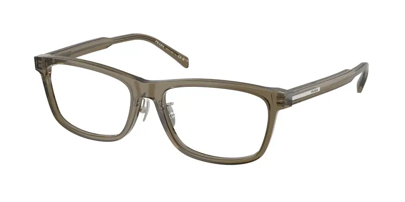 Prada Uomo PR B08VD  18T1O1 Montature da vista Acetato Marrone Trasparente Squadrata Normale