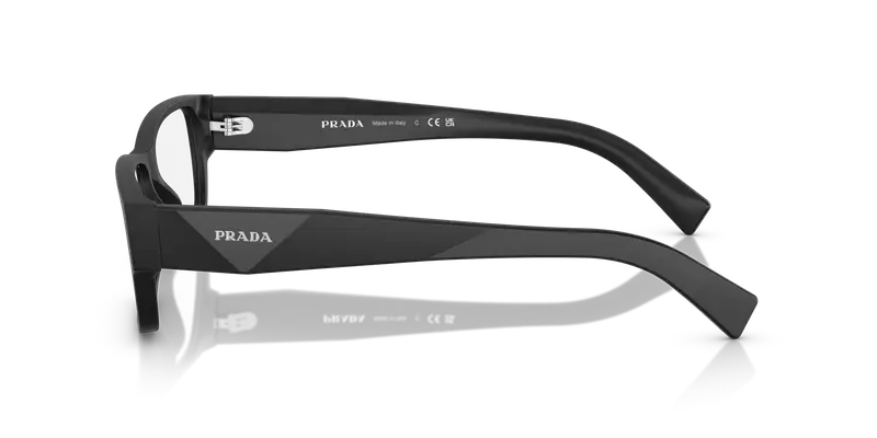 Prada Uomo PR B09V 12P1O1 Montature da vista Acetato Oro Trasparente Squadrata Normale miniatura 3