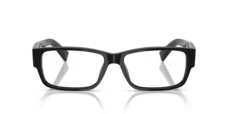 Prada Uomo PR B09V 16K1O1 Montature da vista Acetato Nero Trasparente Squadrata Normale miniatura 2