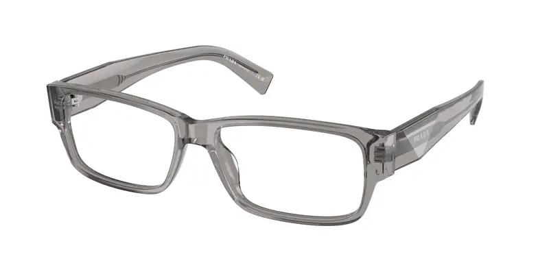 Prada Uomo PR B09V  16Z1O1 Montature da vista Acetato Grigio Trasparente Squadrata Normale