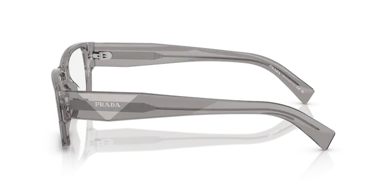 Prada Uomo PR B09V 16Z1O1 Montature da vista Acetato Grigio Trasparente Squadrata Normale miniatura 3