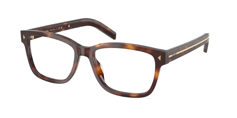 Prada Uomo PR B10V  15W1O1 Montature da vista Acetato Tartaruga Trasparente Squadrata Normale