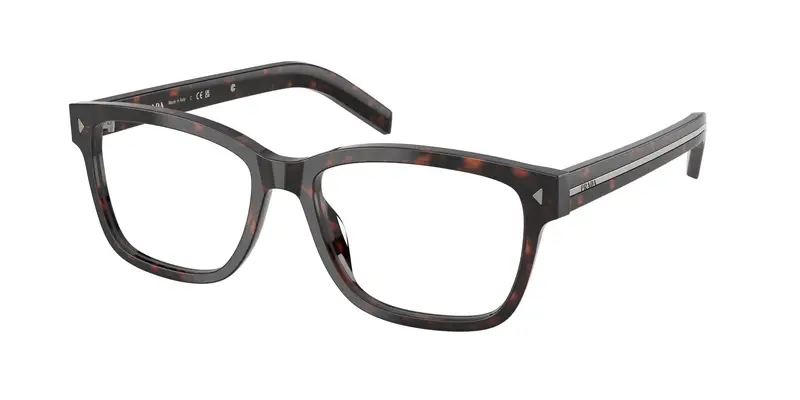 Prada Uomo PR B10V  17N1O1 Montature da vista Acetato Tartaruga Trasparente Squadrata Normale