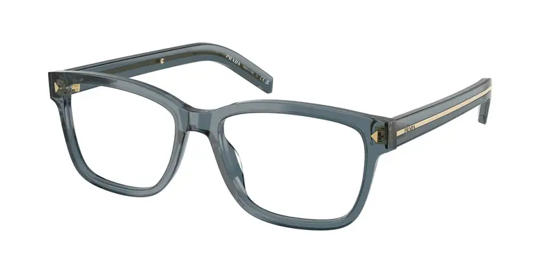 Prada Uomo PR B10V  17T1O1 Montature da vista Acetato Blu Trasparente Squadrata Normale