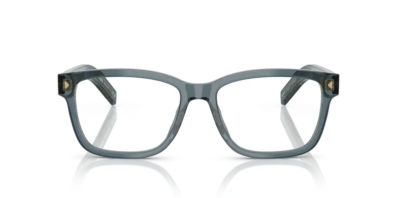 Prada Uomo PR B10V 17T1O1 Montature da vista Acetato Blu Trasparente Squadrata Normale miniatura 2