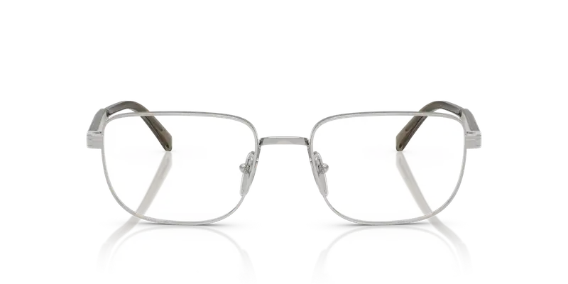 Prada Uomo PR B51V 11U1O1 Montature da vista Argento Trasparente Squadrata Normale miniatura 2