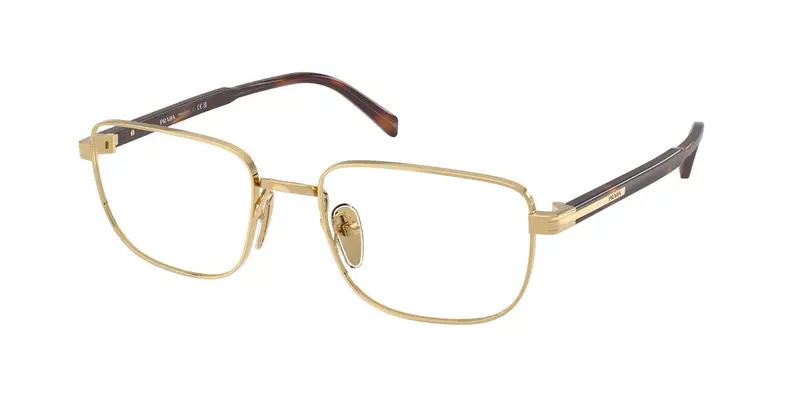 Prada Uomo PR B51V  5AK1O1 Montature da vista  Oro Trasparente Squadrata Normale