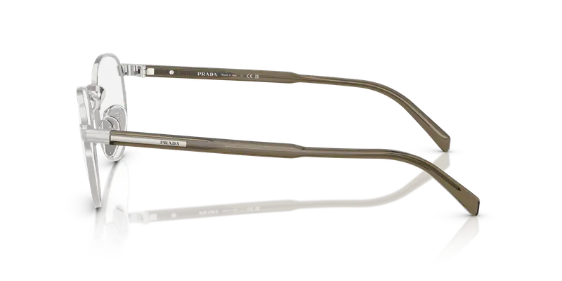 Prada Uomo PR B52V 11U1O1 Montature da vista Metallo Argento Trasparente Pantos Normale miniatura 3