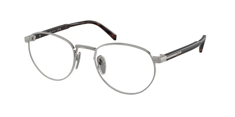 Prada Uomo PR B52V  20C1O1 Montature da vista Metallo Grigio Trasparente Pantos Normale
