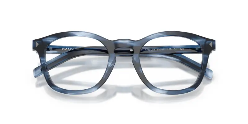 Uomo PR C04V 26F1O1 Montature da vista Acetato Blu Trasparente Pillow Normale miniatura 2