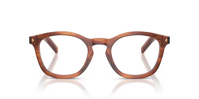 Uomo PR C04V 27F1O1 Montature da vista Acetato Marrone Trasparente Pillow Normale miniatura 3