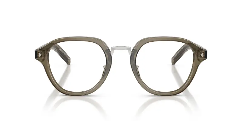 Uomo PR C05V 18T1O1 Montature da vista Acetato Marrone Trasparente Pantos Normale miniatura 3