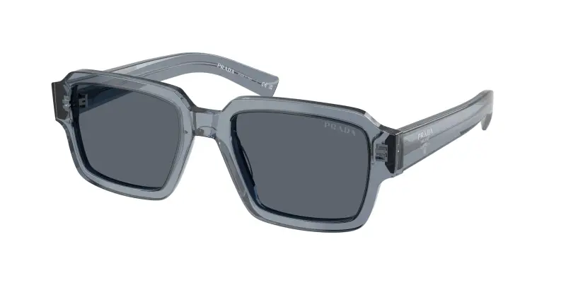 Uomo Prada PR 02ZS 17T07T Occhiali da sole Acetato Blu Blu Squadrata Normale