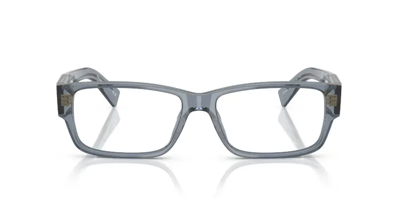 Uomo Prada PR B09V 17T1O1 Montature da vista Acetato Blu Trasparente Squadrata Normale miniatura 3