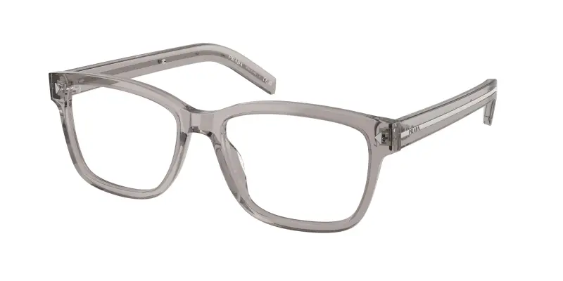Uomo Prada PR B10V 10J1O1 Montature da vista Acetato Grigio Trasparente Squadrata Normale