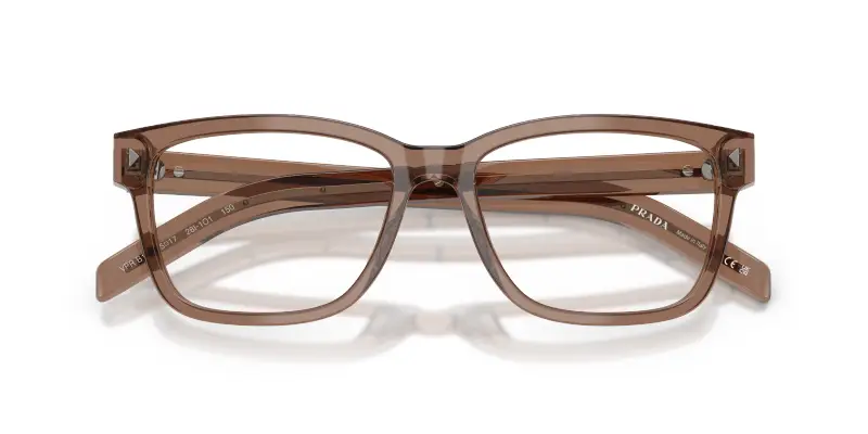 Uomo Prada PR B10V 28I1O1 Montature da vista Acetato Trasparente Trasparente Squadrata Normale miniatura 2