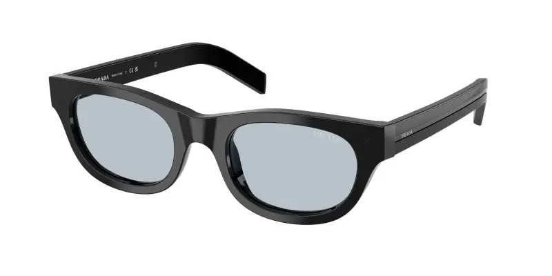 Uomo Prada PR C09S 16K30W Occhiali da sole Acetato Nero Blu Cat Eye Normale