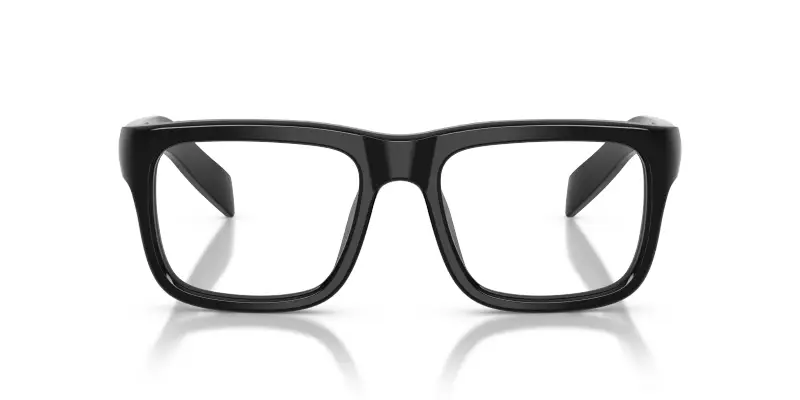 Uomo Prada PR D02V 16K1O1 Montature da vista Acetato Nero Trasparente Squadrata Normale miniatura 3