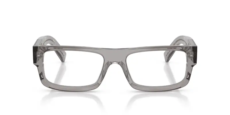 Uomo Prada PR D06V 16Z1O1 Montature da vista Acetato Grigio Trasparente Squadrata Normale miniatura 3