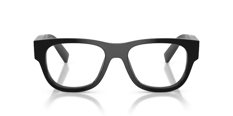 Uomo Prada PR D08VU 16K1O1 Montature da vista Acetato Nero Trasparente Squadrata Normale miniatura 3