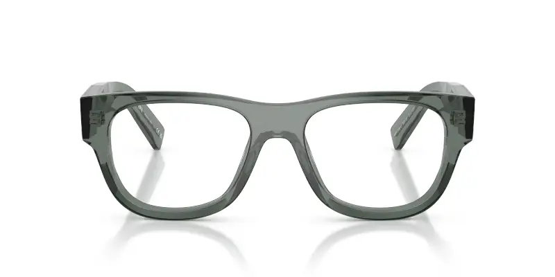 Uomo Prada PR D08VU 21J1O1 Montature da vista Acetato Grigio Trasparente Squadrata Normale miniatura 3