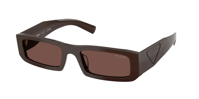 Uomo Prada PR D09SD 27I90W Occhiali da sole Acetato Marrone Marrone Squadrata Normale