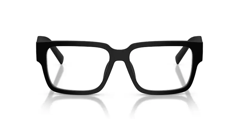 Uomo Prada PR D10VD 12P1O1 Montature da vista Acetato Nero Trasparente Squadrata Normale miniatura 3
