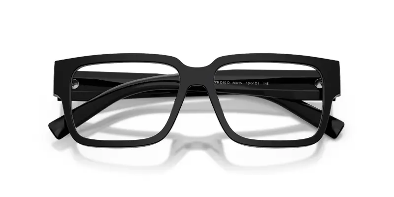 Uomo Prada PR D10VD 16K1O1 Montature da vista Acetato Nero Trasparente Squadrata Normale miniatura 2