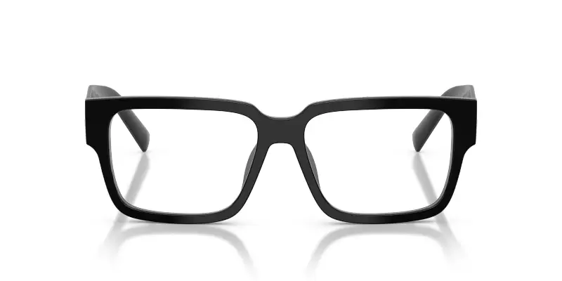 Uomo Prada PR D10VD 16K1O1 Montature da vista Acetato Nero Trasparente Squadrata Normale miniatura 3
