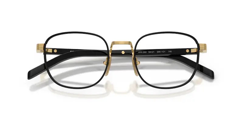 Uomo Prada PR D50V 5AK1O1 Montature da vista Metallo Nero Trasparente Pantos Normale miniatura 2