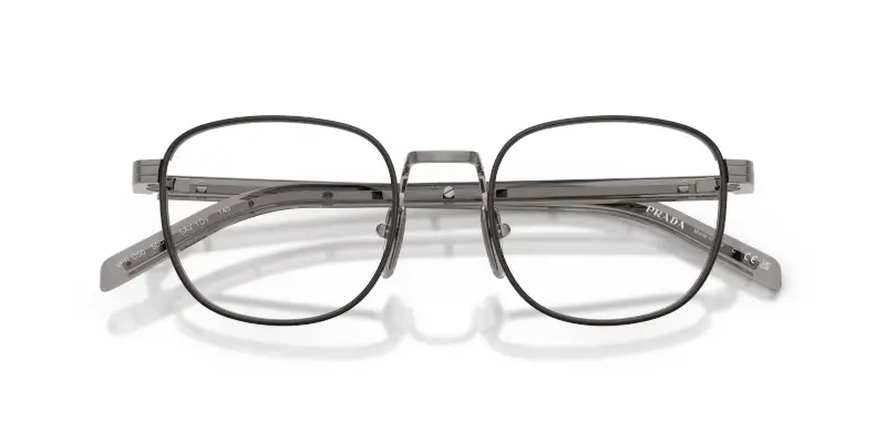 Uomo Prada PR D50V 5AV1O1 Montature da vista Metallo Grigio Trasparente Pantos Normale miniatura 2