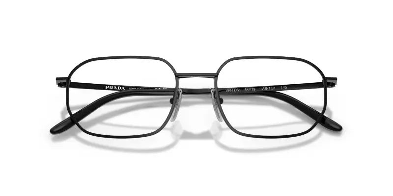 Uomo Prada PR D51V 1AB1O1 Montature da vista Metallo Nero Trasparente Geometrica Normale miniatura 2